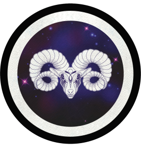 Parche redondo círculo astral aries