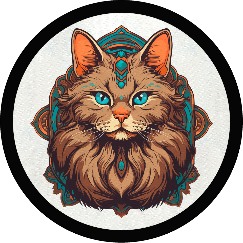Parche redondo gato antiguo