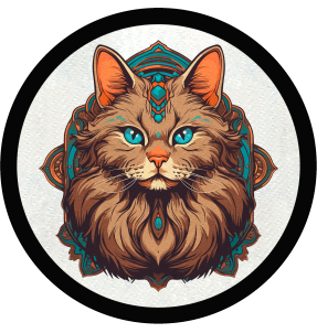 Parche redondo gato antiguo