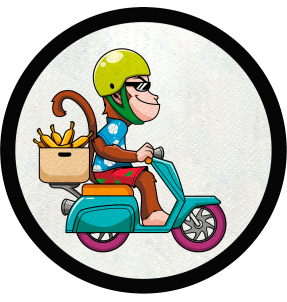 Parche redondo mono en moto