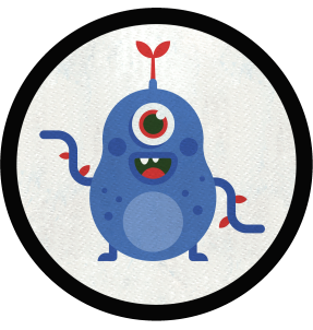 Parche redondo monstruo egipcio