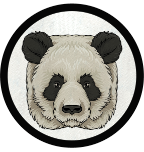 Parche redondo panda