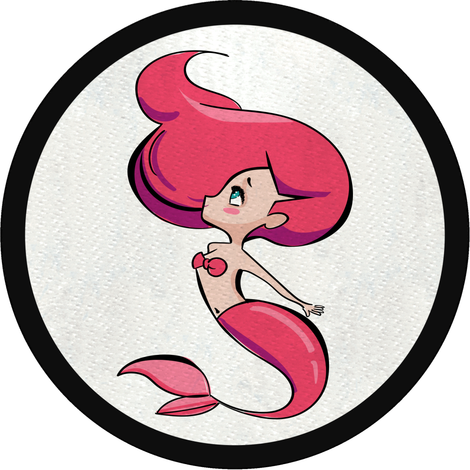 Parche redondo sirenita