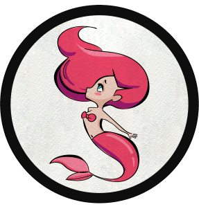 Parche redondo sirenita