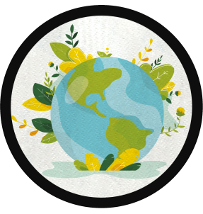 Parche redondo tierra