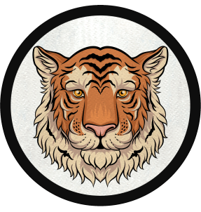 Parche redondo tigre