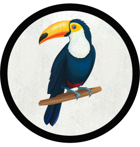 Parche redondo tucán