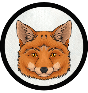 Parche redondo zorro rojo