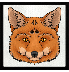 Parche cuadrado zorro rojo