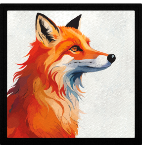 Parche cuadrado zorro