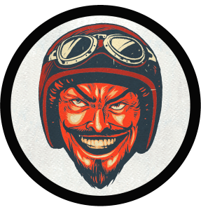 Parche redondo motero malvado