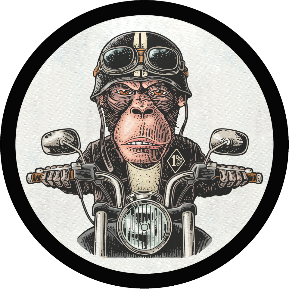 Parche redondo primer mono motero