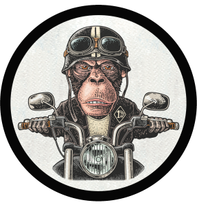 Parche redondo primer mono motero