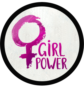 Parche redondo girl power