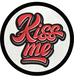 Parche redondo kiss me