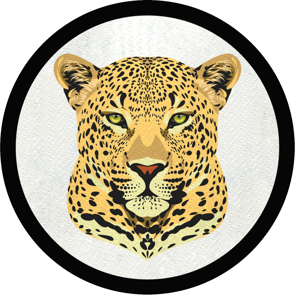 Parche redondo leopardo