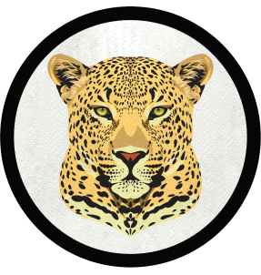 Parche redondo leopardo