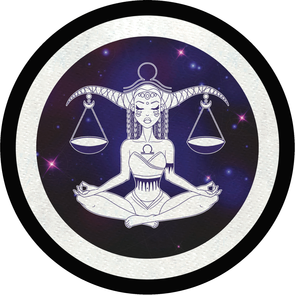 Parche redondo círculo astral libra
