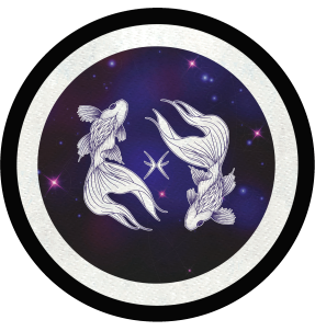 Parche redondo círculo astral piscis