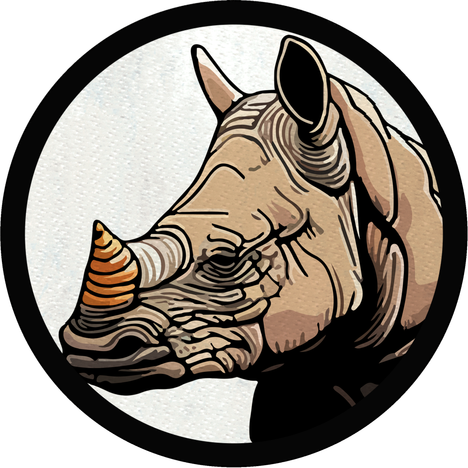 Parche redondo rinoceronte