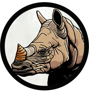 Parche redondo rinoceronte