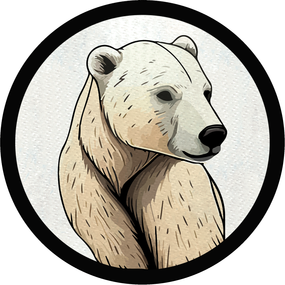 Parche redondo oso polar