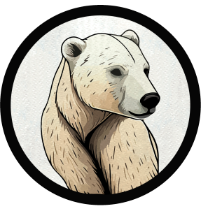 Parche redondo oso polar