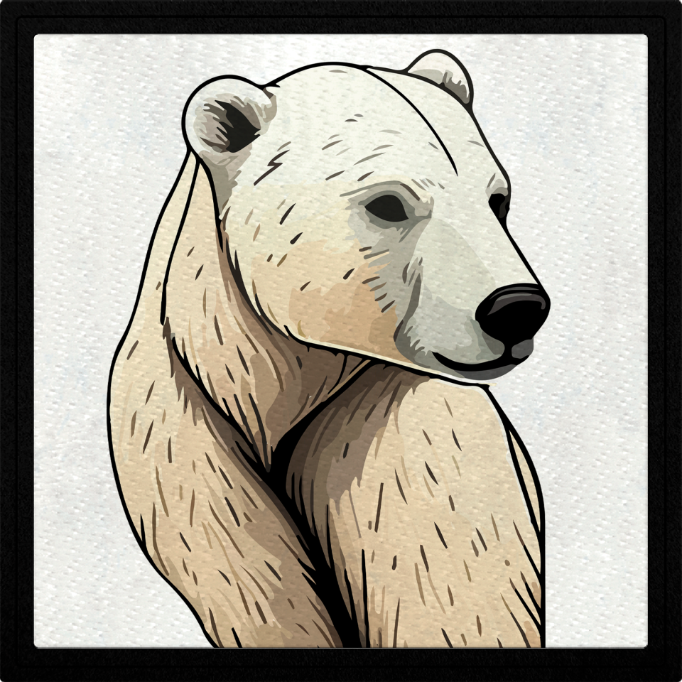 Parche cuadrado oso polar