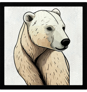 Parche cuadrado oso polar