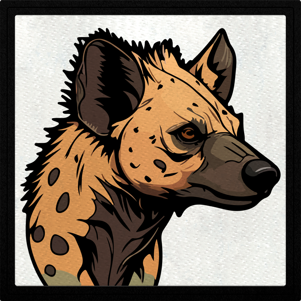 Parche cuadrado hiena