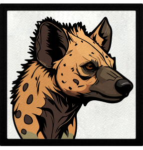 Parche cuadrado hiena