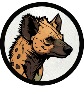 Parche redondo hiena