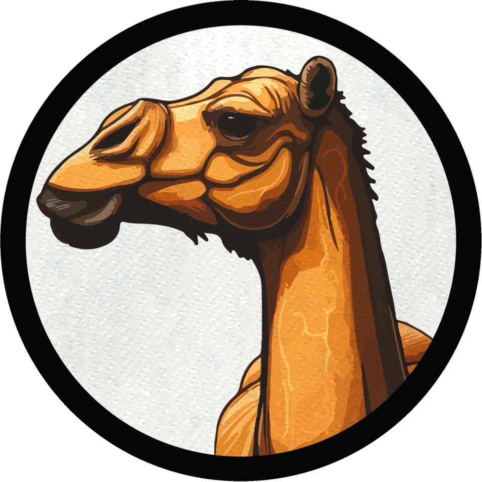 Parche redondo camello