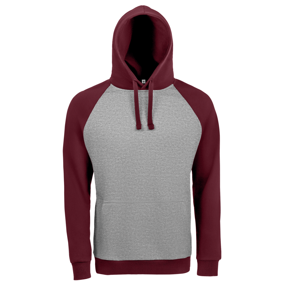 Sudadera bicolor con capucha premium personalizada