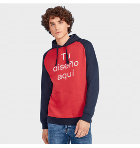Sudadera bicolor con capucha premium personalizada