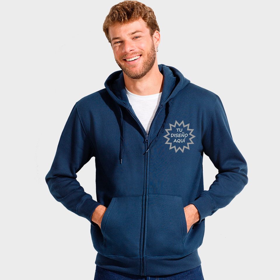 Sudadera con cremallera y capucha personalizada