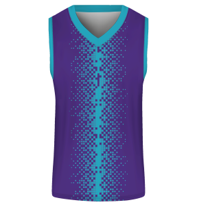 Camiseta baloncesto sublimada modelo Pixels personalizada