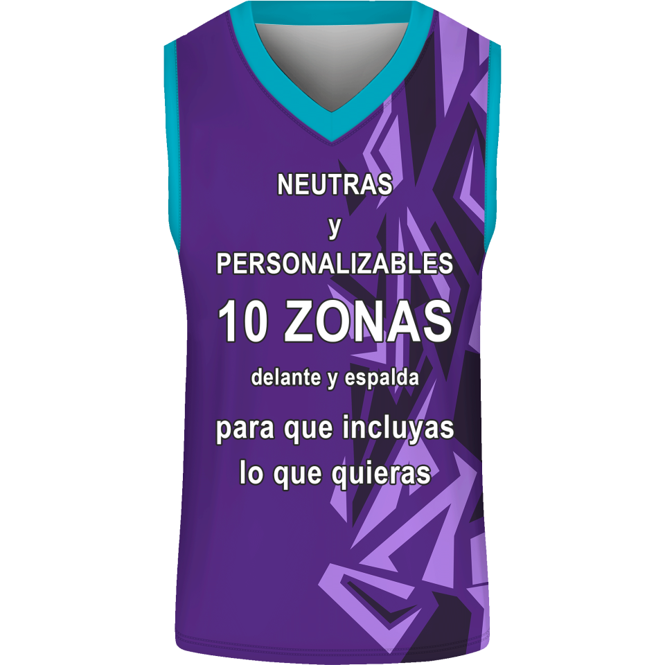 Camiseta baloncesto sublimada modelo Puzzle