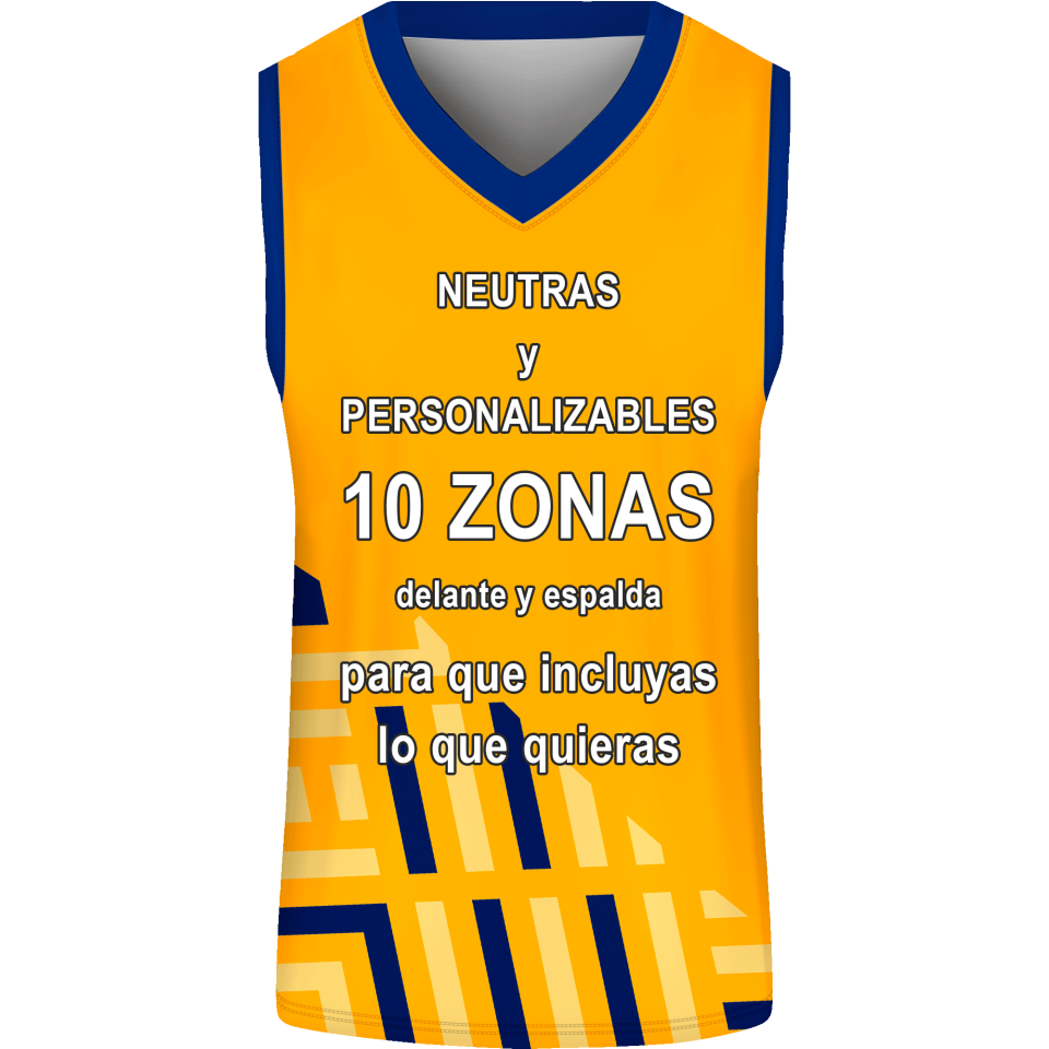 Camiseta baloncesto sublimada modelo Geométrico personalizada