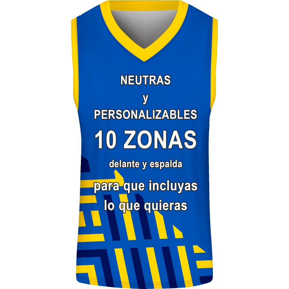 Camiseta baloncesto sublimada modelo Geométrico personalizada