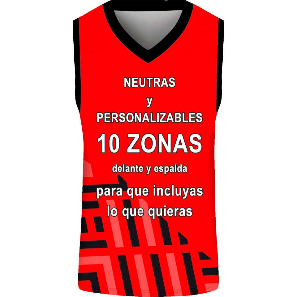Camiseta baloncesto sublimada modelo Geométrico personalizada