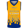 Camiseta baloncesto sublimada modelo Fuego personalizada