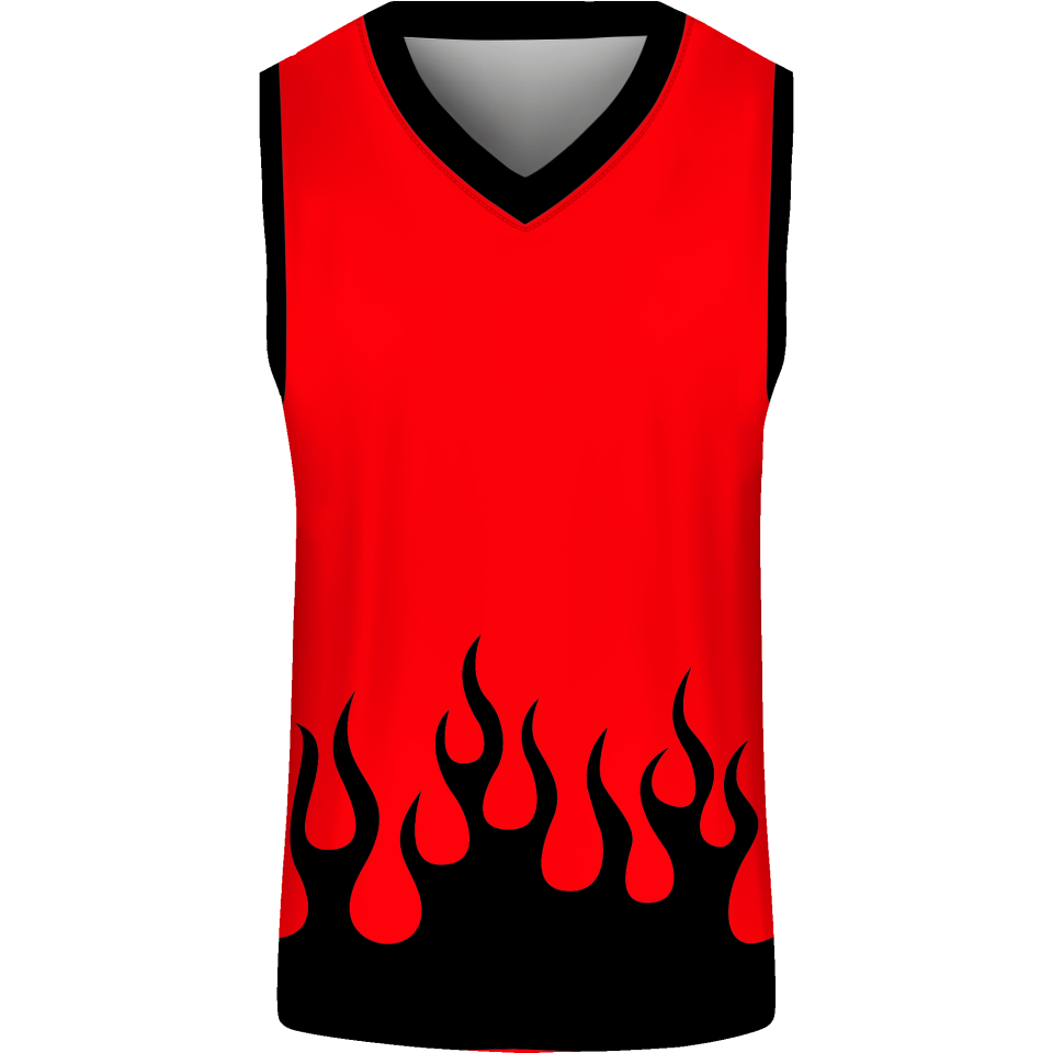 Camiseta baloncesto sublimada modelo Fuego personalizada
