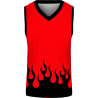 Camiseta baloncesto sublimada modelo Fuego personalizada