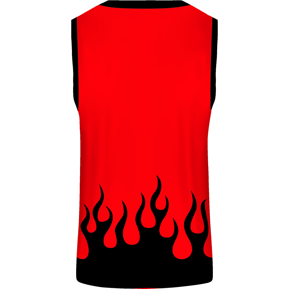 Camiseta baloncesto sublimada modelo Fuego personalizada