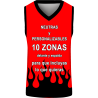 Camiseta baloncesto sublimada modelo Fuego personalizada