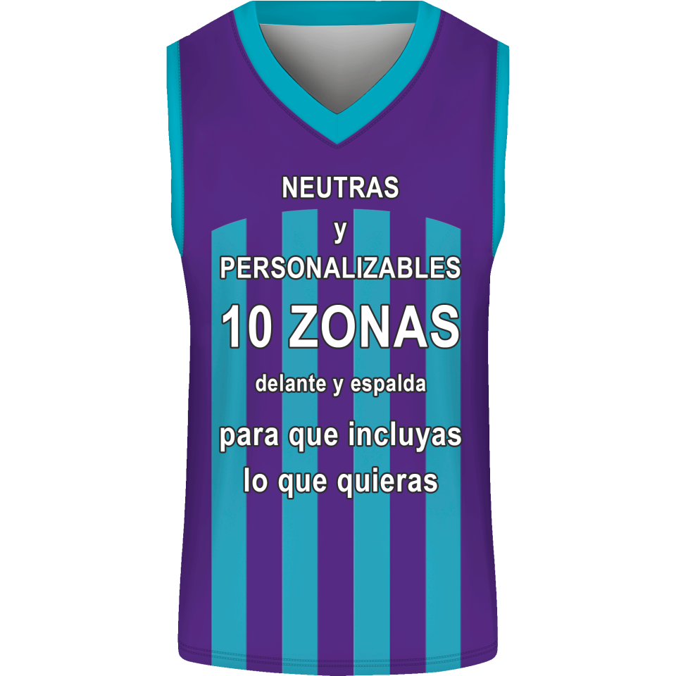 Camiseta baloncesto sublimada modelo Rayada personalizada