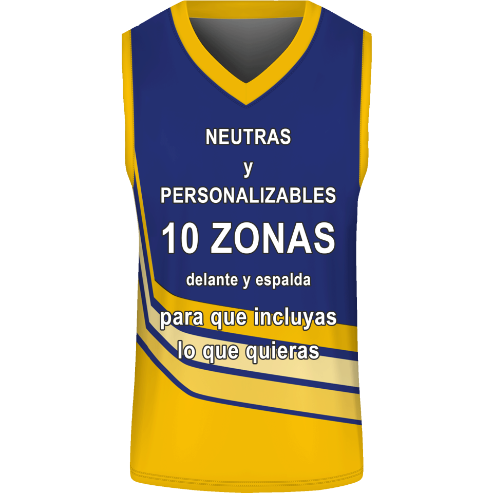 Camiseta baloncesto sublimada modelo Curvas personalizada