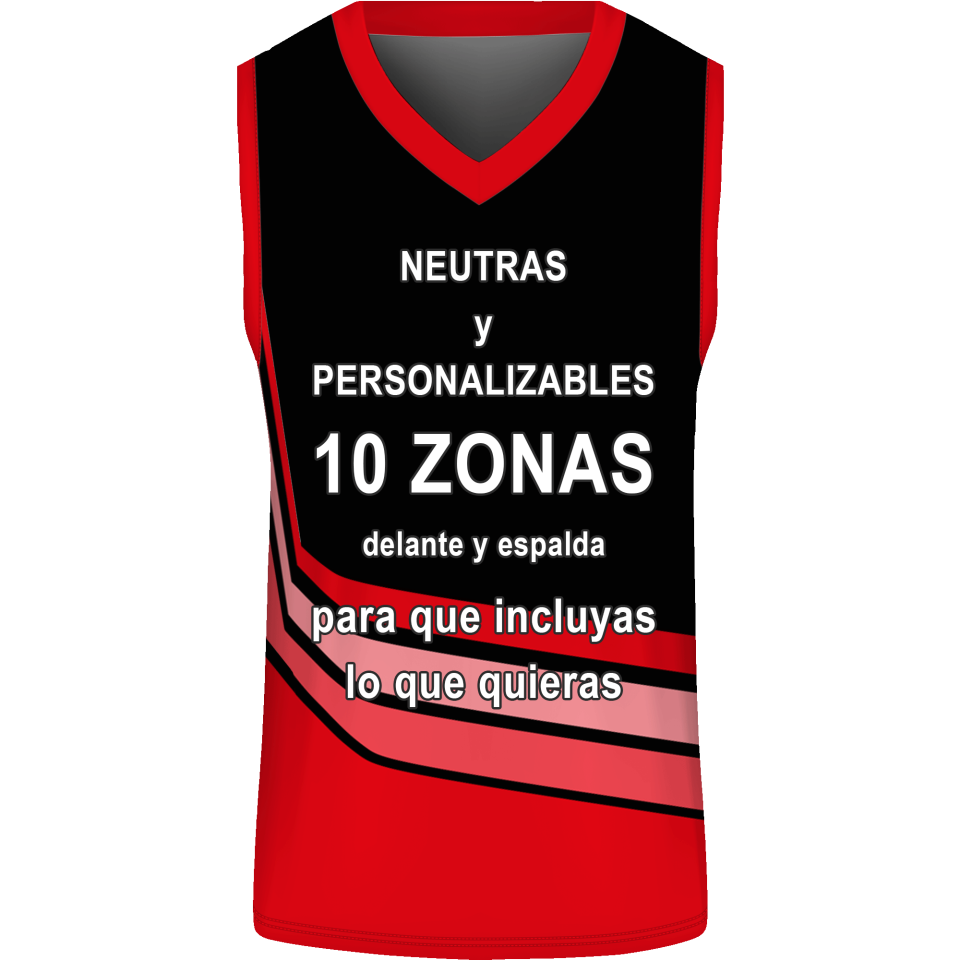 Camiseta baloncesto sublimada modelo Curvas personalizada