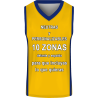 Camiseta baloncesto sublimada modelo Liso personalizada